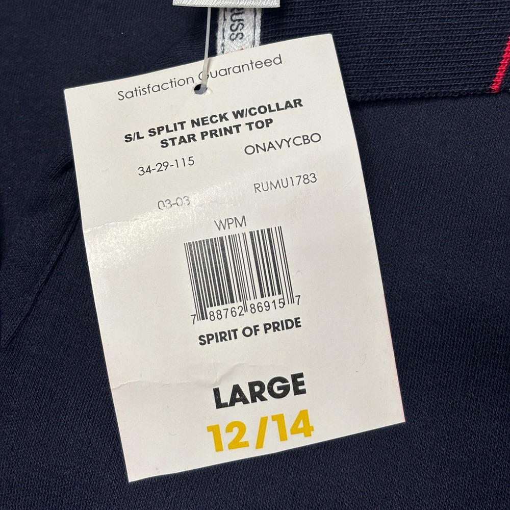 New Russ Americana Stars Sleeveless Polo Shirt Collared Women Large 12 14 - Picture 4 of 6